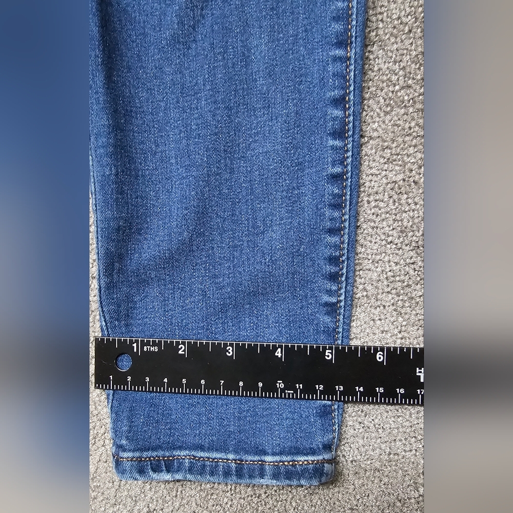 Old Navy Jeans Women Size 14 Distressed Blue Midrise PullOn Jeggings Rockstar - Picture 10 of 13